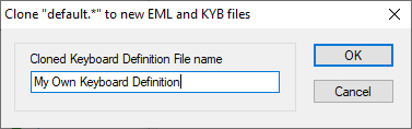Editor Options Keyboard tab - Clone