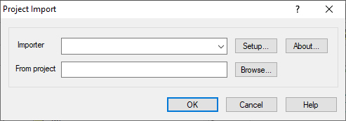 Project Importer dialog box